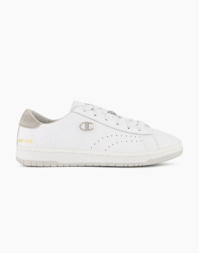 Champion Dame Sneakers Hvide - Club Court Colour Back Tab - Danmark WTA-102974